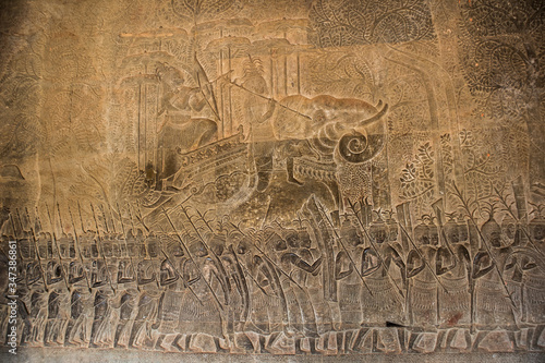 A fresco. Angkor-wat. Cambodia.