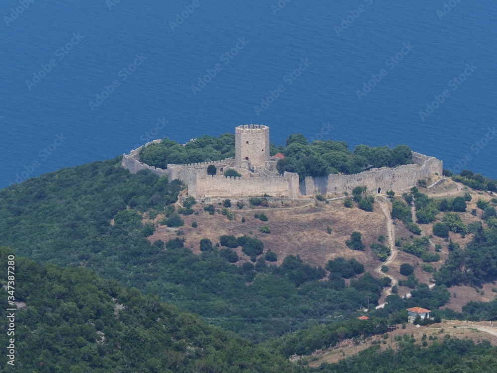The Platamon Castle in Platamonas city, Pieria, Greece