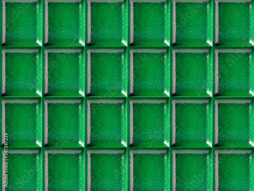 Green rectangles, abstract geometric background. Rectangles look like emeralds.