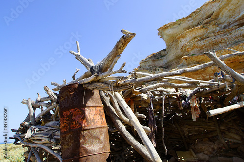 Cave man's nest house in Shuab beach, Socotra island, Yemen.