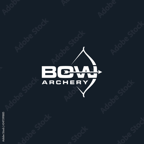 bow archery logo black white