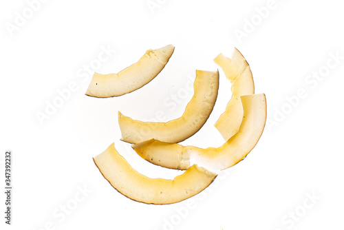 fruit chips on the white background