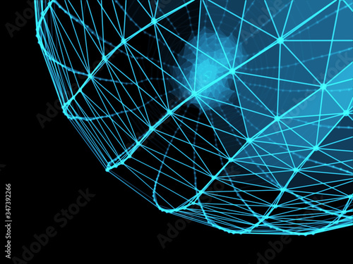 Abstract geometry surfaces, lines and points background, Used as digital wallpaper and technology background.