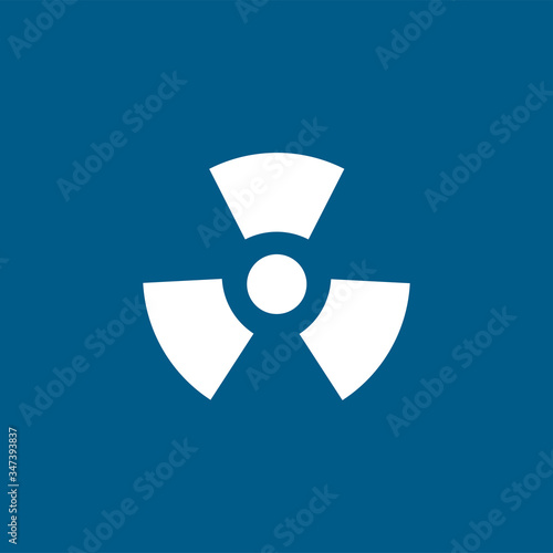 Propeller Icon On Blue Background. Blue Flat Style Vector Illustration