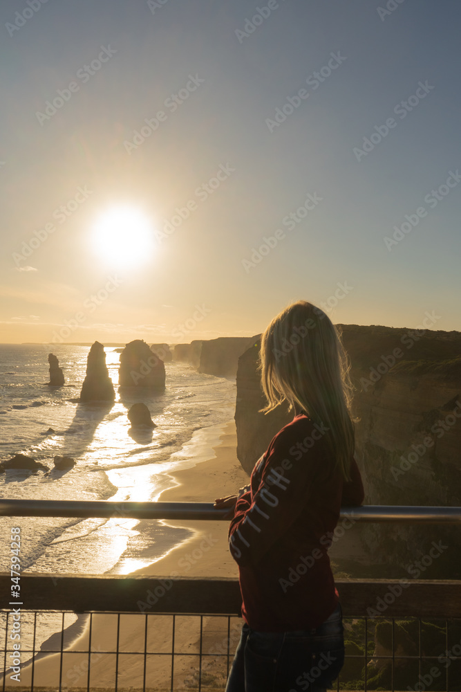 Fototapeta premium Australia Victoria sea coast sunset water