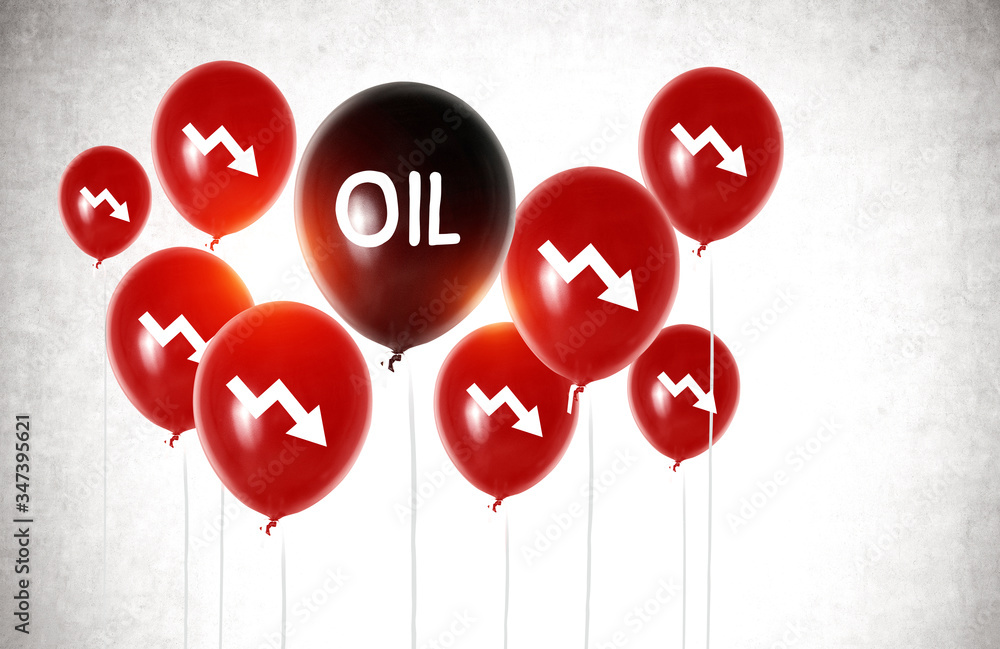 Oil balloons and falling graphs on concrete Oil balloons and falling graphs on concrete