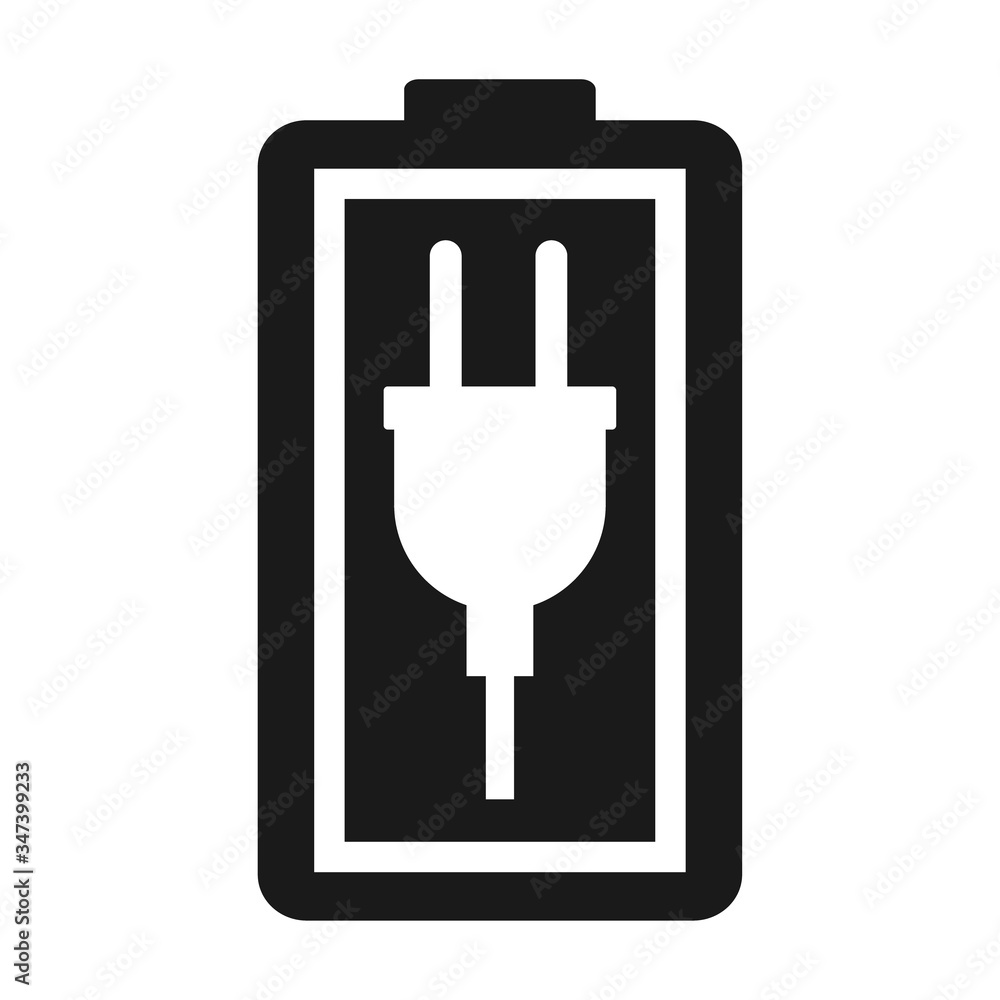 Obraz premium Battery charge indication icon. Vector illustration isolated on white background