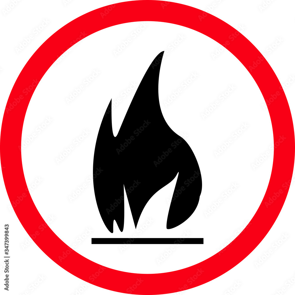 Fire sign, symbol, Vector illustration Fire sign, symbol, Vector illustration