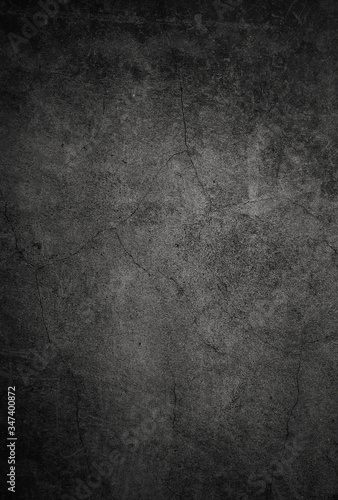 Texture of old gray concrete wall for dark background