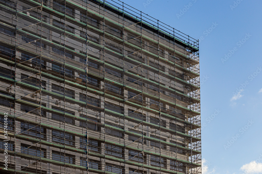 building construction scaffolding