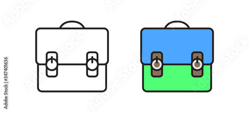 School bag icon. Education concept. Linear vector icon in a flat style.