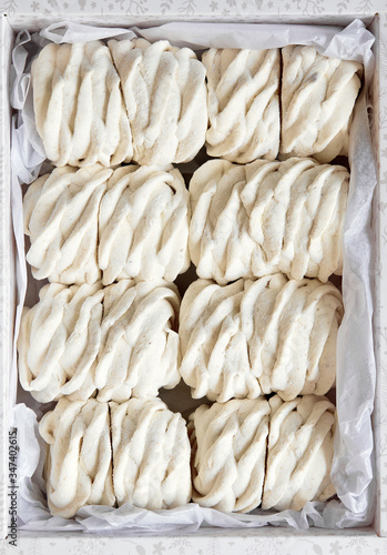 Sweet natural homemade Zephyr Marshmallow in box