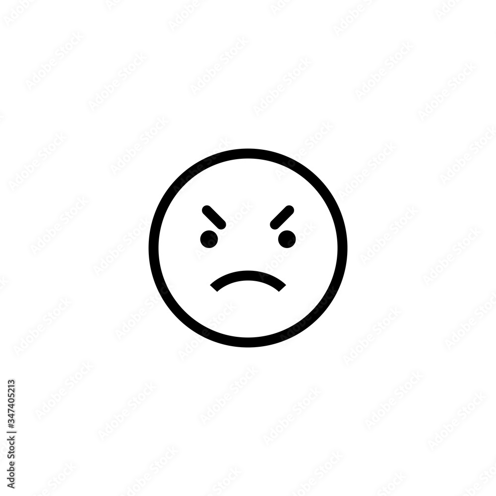 Obraz premium Bad Face Emoticon Icon Design Vector