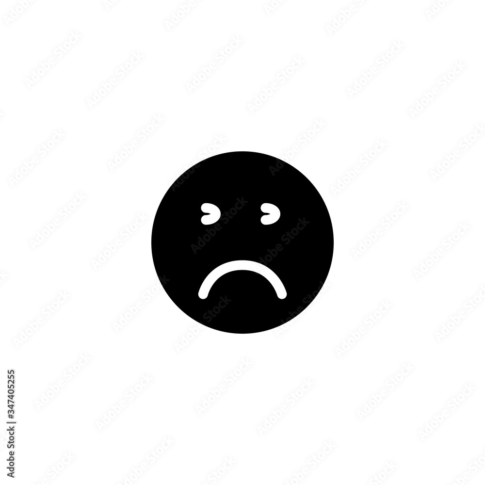 Obraz premium Bad Face Emoticon Icon Design Vector