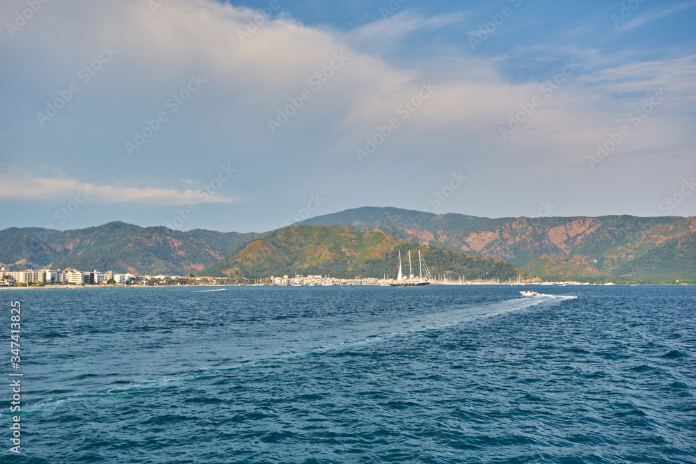 Rocky mountain Islands in the Bay of Marmaris. Seascape Rocky mountain Islands in the Bay of Marmaris. Seascape