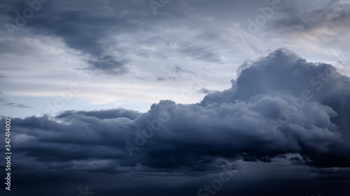 Dark storm cumulus clouds in the sky before the rain © SerPhoto