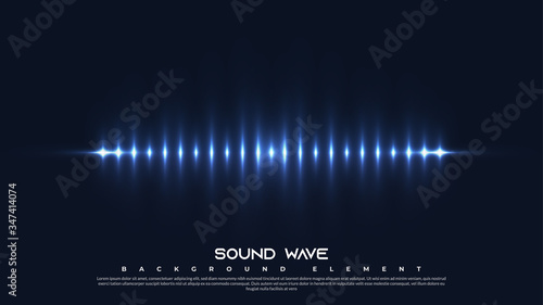 Spectrum Sound Background with Glowing Waves. Equalizer Design for Music, Data, Science and Technology. Music Background Suitable for Cover, Presentation, Banner, or Wallpaper