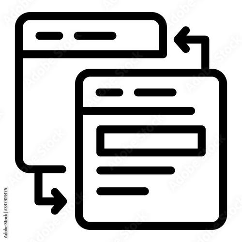 Website restore icon. Outline website restore vector icon for web design isolated on white background