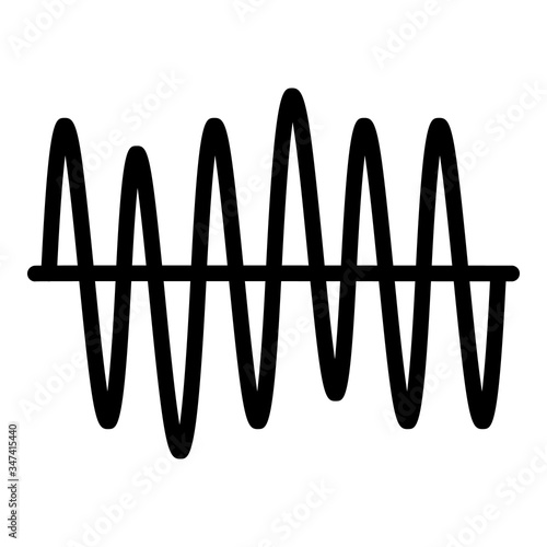 Sound range icon. Outline sound range vector icon for web design isolated on white background