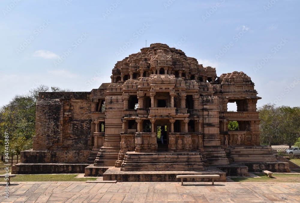 Gwalior, Madhya Pradesh/India : March 15, 2020 - Jain Temple in Gwalior Fort