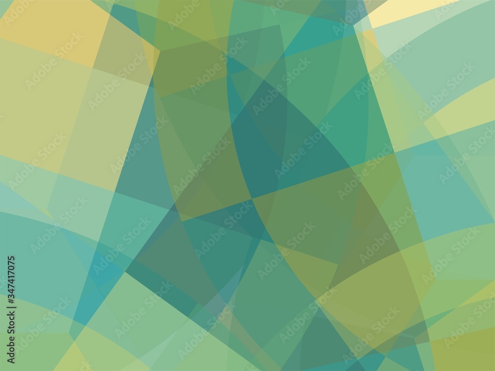 Obraz premium Beautiful of Colorful Art Green, Blue, Yellow and Orange, Abstract Modern Shape. Image for Background or Wallpaper