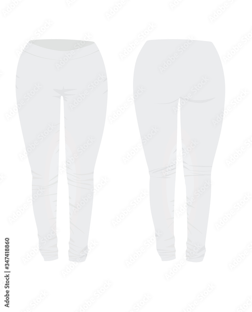 White tight pants. vector illustration White tight pants. vector illustration