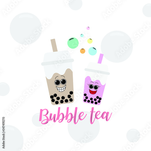 bubble milk tea. icons, vector, illustration