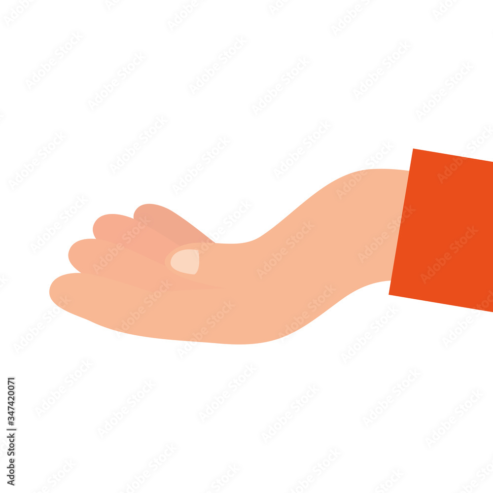 hand human receiving isolated icon hand human receiving isolated icon