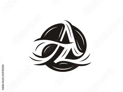 Vector monogram AZ. Logo with initials.