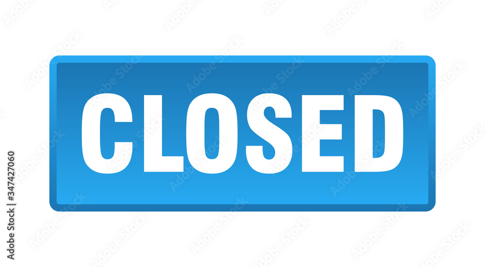 closed button. closed square blue push button closed button. closed square blue push button