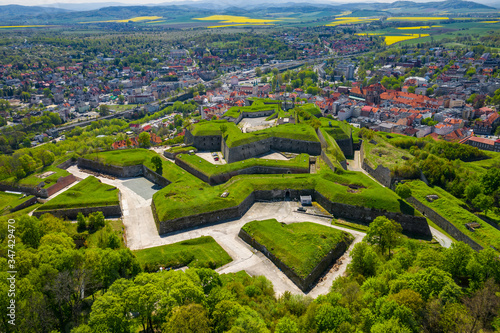 Klodzko Fortress - aerial view. Klodzko, Lower Silesia, Poland.