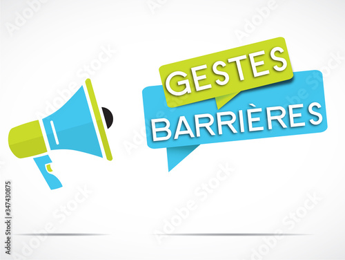 mégaphone : gestes barrières