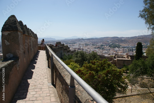 Château du Gibralfaro ou Castillo de Gibralfaro à Malaga en Andalousie en Espagne © ingridkaszuba
