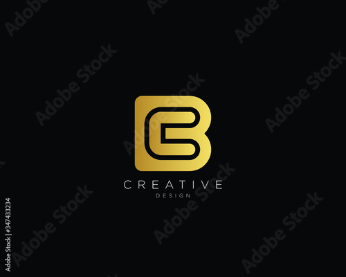Alphabet letter BC CB Logo Design Icon
