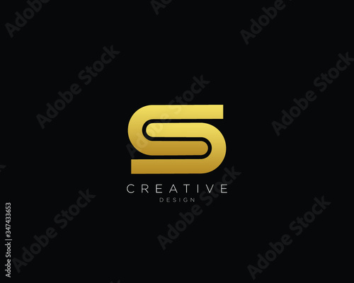 Alphabet letter S CS Logo Design Icon
