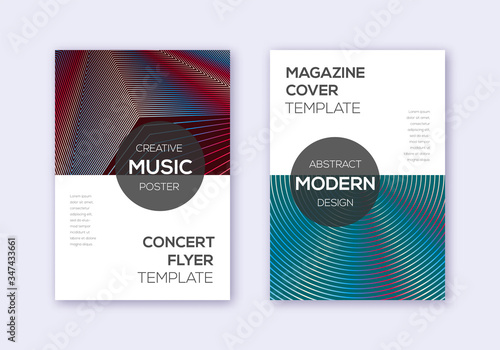 Modern cover design template set. Red white blue a