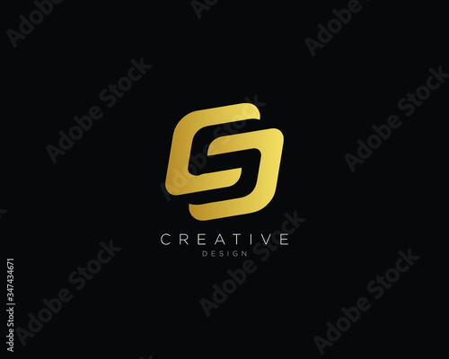 Alphabet letter CS SC Logo Design Icon
