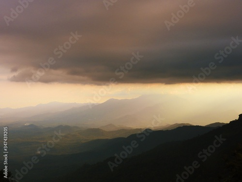 Sunset in the Nilgiri mountains