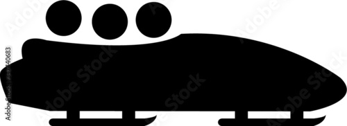 Bobsleigh winter sports vector icon simple