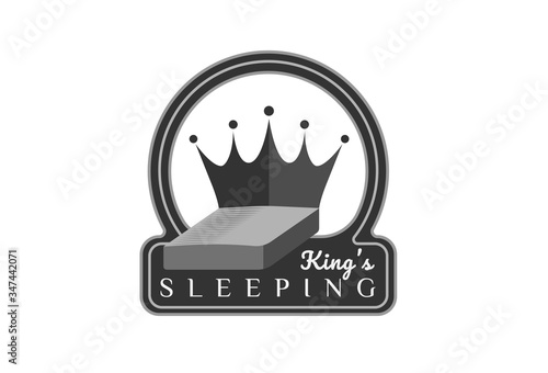 Sleeping logo vector illustration 