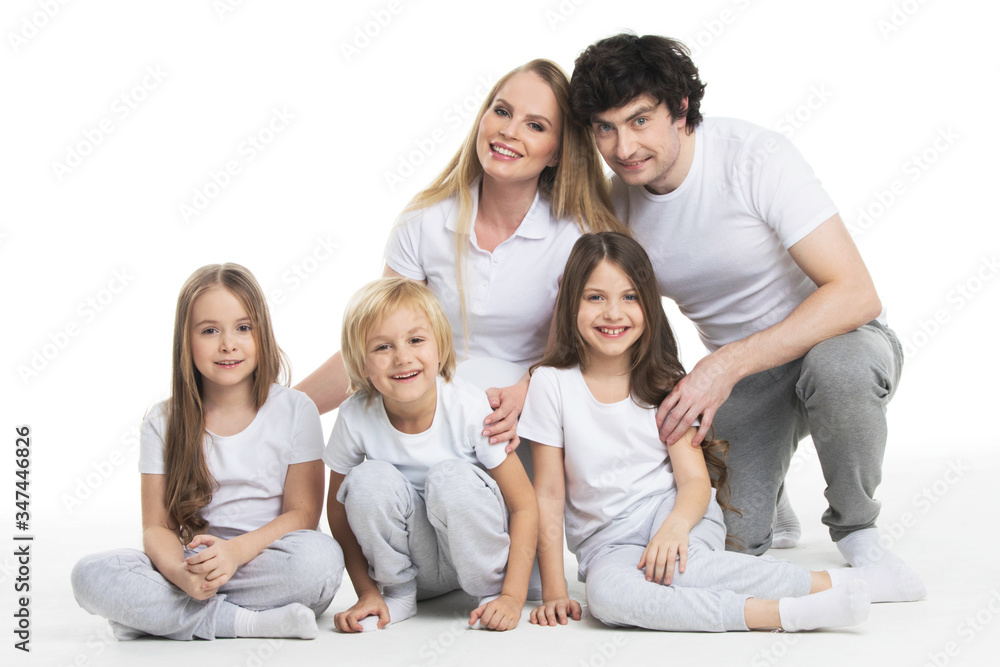 Family of parents and three children