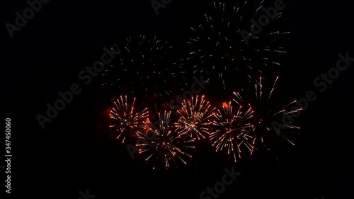 Wallpaper Mural Colourful Abstract Fireworks in the night sky, isolated on black background Torontodigital.ca