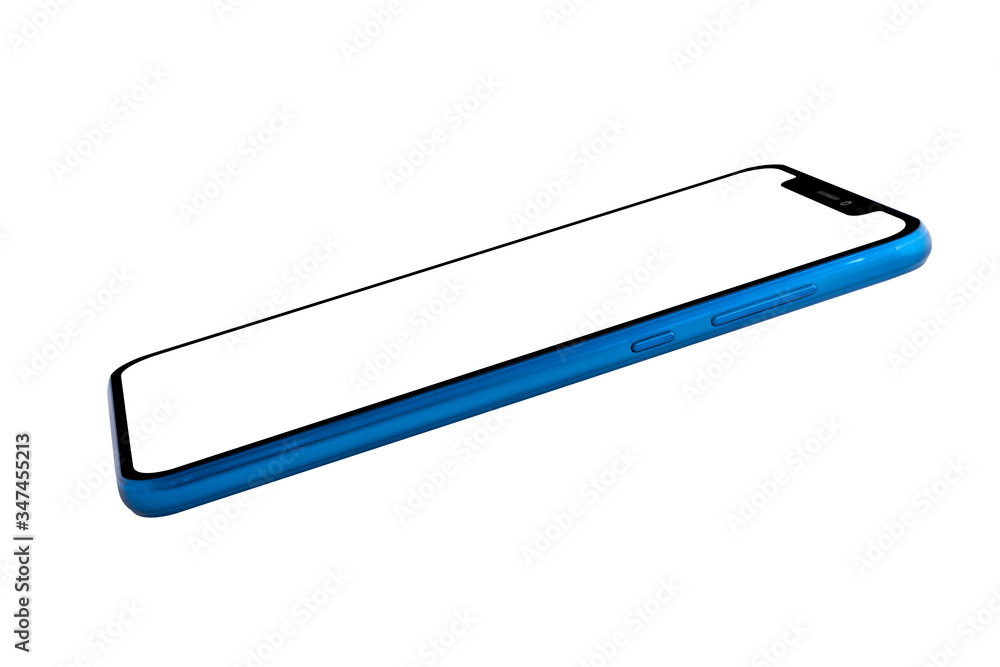 Blue Modern Isolated Smart Phone. Blank screen for mockup. Blue Modern Isolated Smart Phone. Blank screen for mockup.