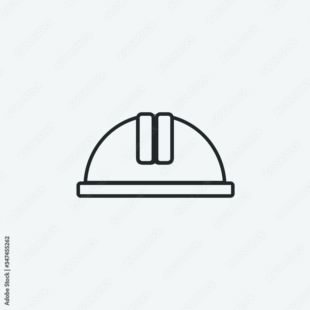 Helmet vector icon illustration sign Helmet vector icon illustration sign