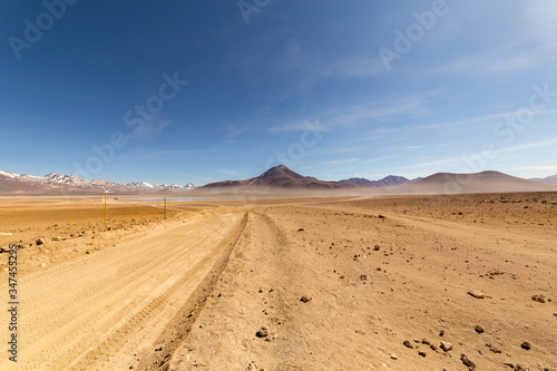 Panoramic view of Siloli Desert, in southern Bolivia