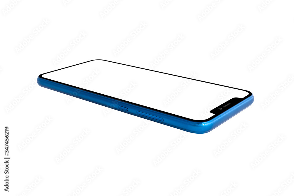 Blue Modern Isolated Smart Phone. Blank screen for mockup. Blue Modern Isolated Smart Phone. Blank screen for mockup.