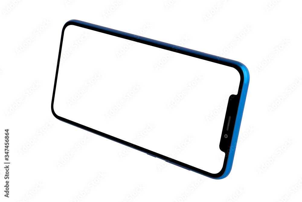 Blue Modern Isolated Smart Phone. Blank screen for mockup. Blue Modern Isolated Smart Phone. Blank screen for mockup.