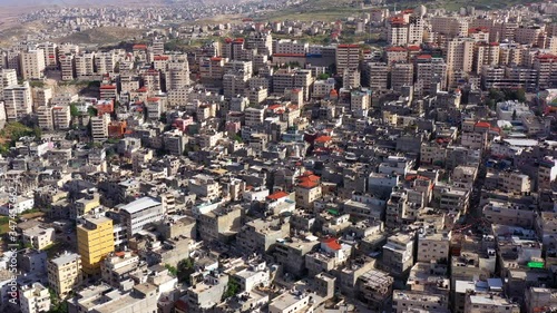 Palestinian Crowded Refugee Camp Shuafat, Jerusalem, Israel photo