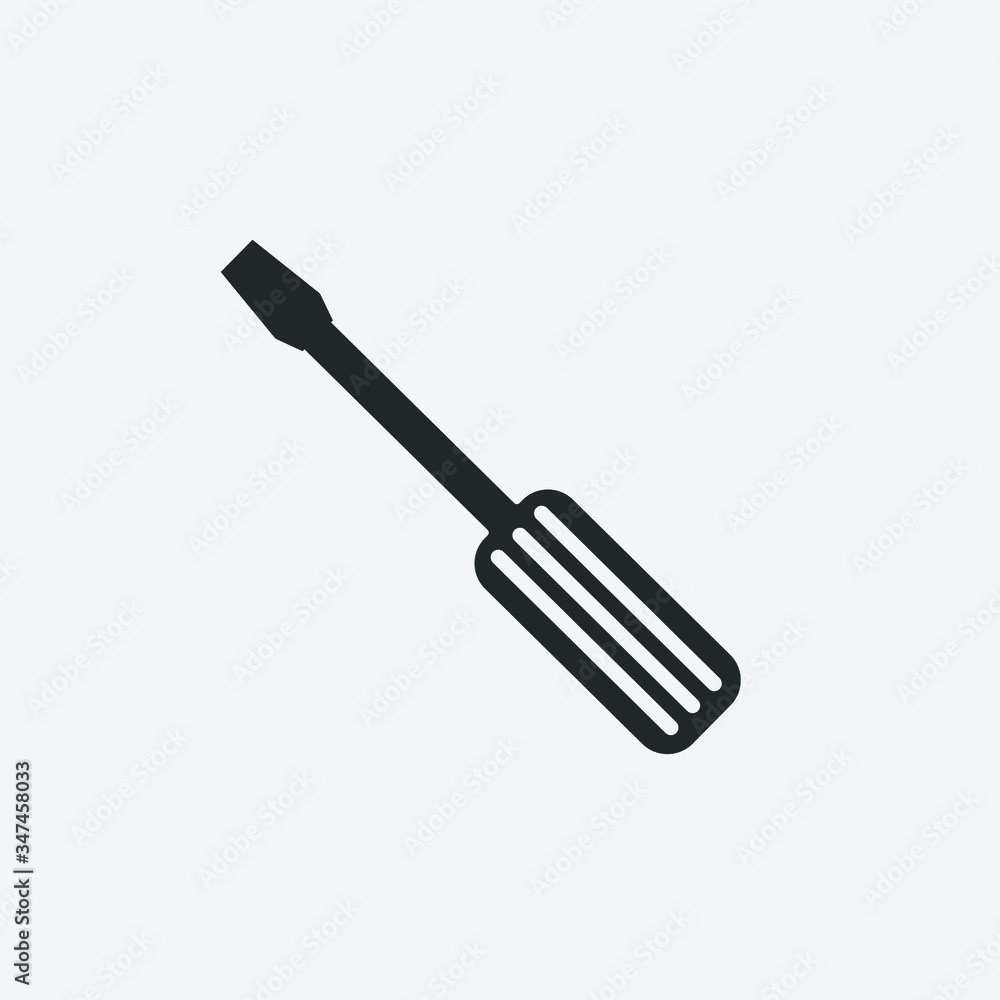 Screwdriver vector icon illustration sign Screwdriver vector icon illustration sign