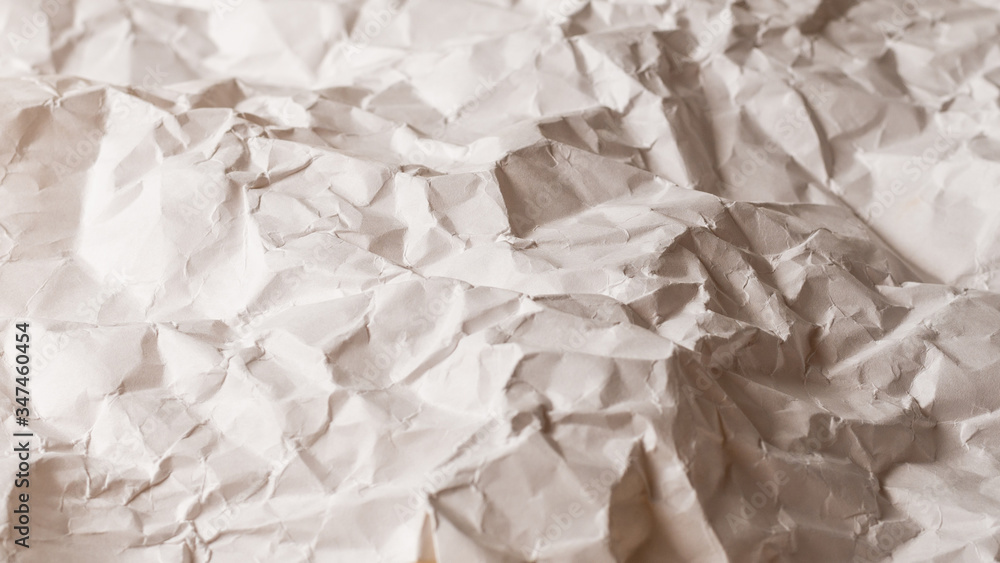 Obraz premium Crumpled white paper background.